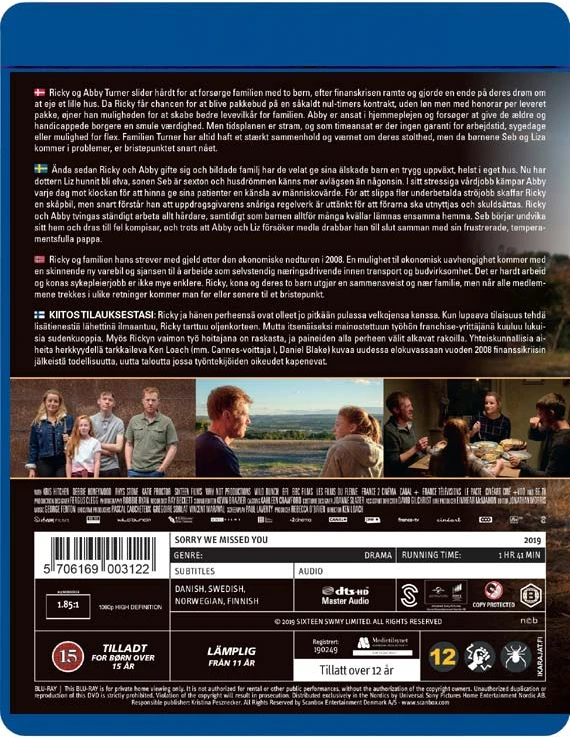 Atsiprašau, kad jūsų pasiilgome – „Blu Ray“ (Keno Loacho šedevras)