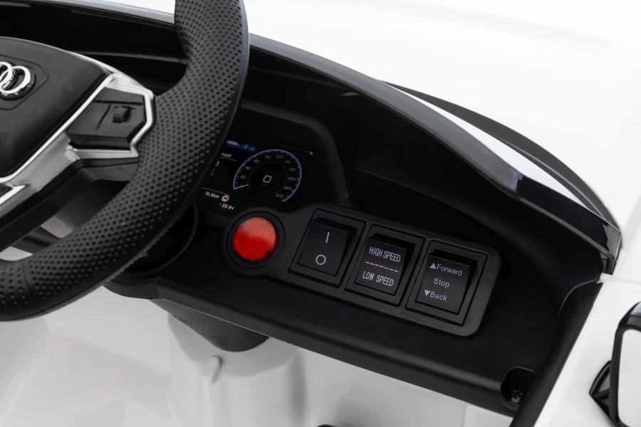 Lean Cars Vienvietis akumuliatorinis automobilis Audi E- Tron GT, baltas