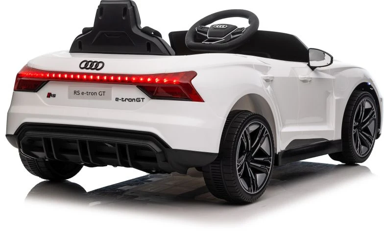 Lean Cars Vienvietis akumuliatorinis automobilis Audi E- Tron GT, baltas