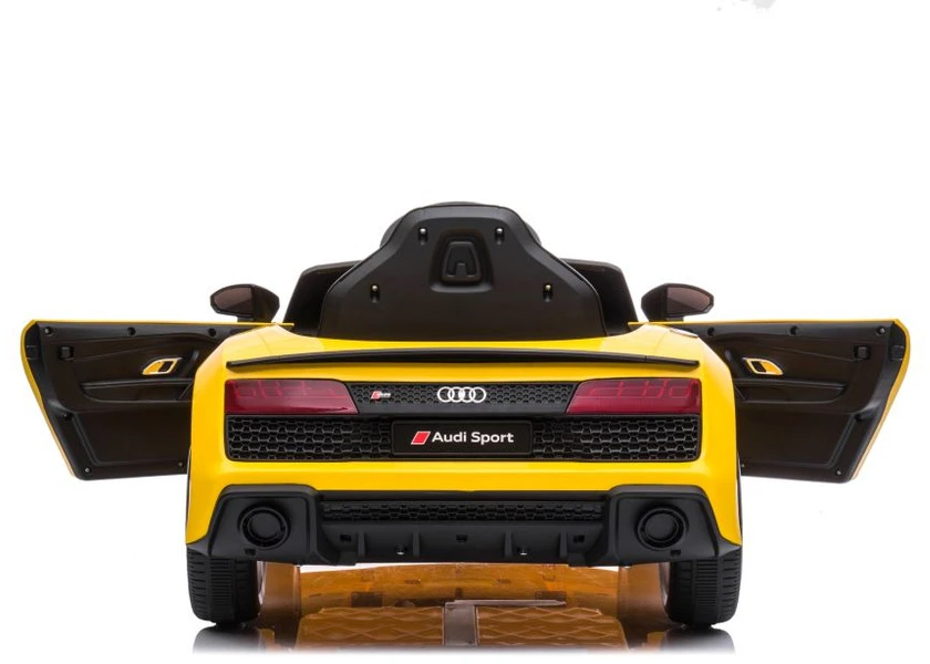 Lean Cars Vienvietis elektromobilis vaikams AUDI R8 A300, geltonas
