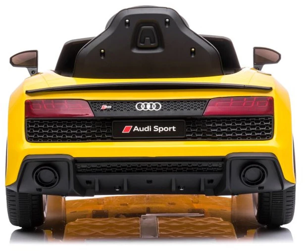 Lean Cars Vienvietis elektromobilis vaikams AUDI R8 A300, geltonas