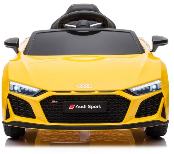 Lean Cars Vienvietis elektromobilis vaikams AUDI R8 A300, geltonas