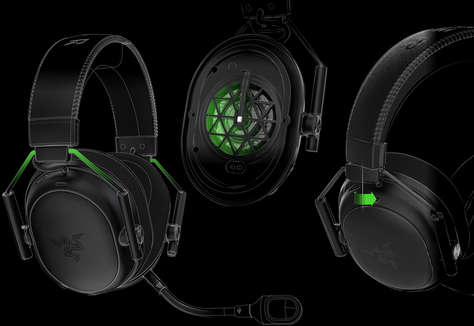 Razer Blackshark V3 Pro juodos belaidės ausinės su mikrofonu