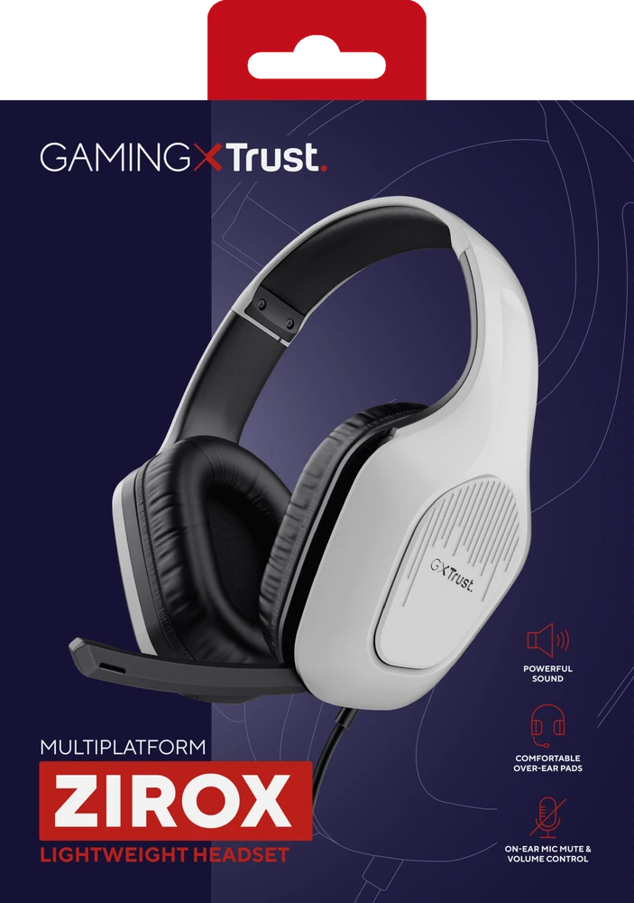 Trust GXT 415W Zirox laidinės ausinės (Baltos)
