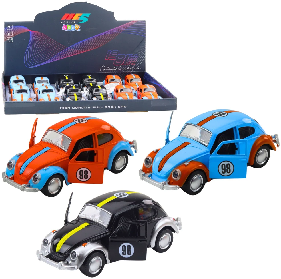 Lean Toys Klasikinis metalinis automobilis su atgaline pavara ir atidaromomis durimis
