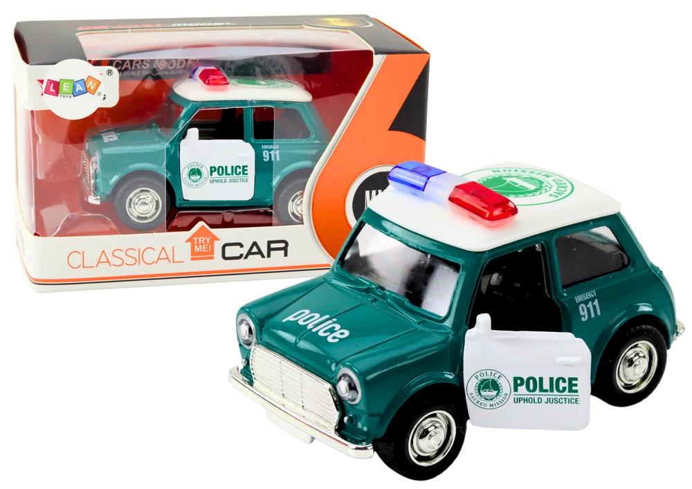 Lean Toys Klasikinis Policijos Automobilis 1:38 su Šviesomis ir Garsais