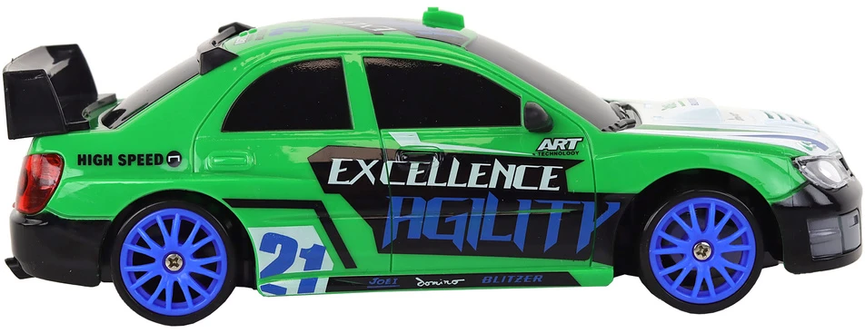 Lean Toys Nuotoliniu būdu valdomas sportinis automobilis 1:24, žalias, su keičiamais ratais