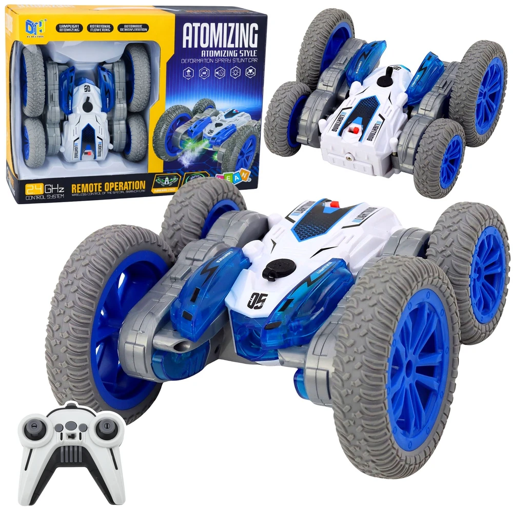 Lean Toys Nuotoliniu būdu valdomas triukų automobilis su šviesos efektais