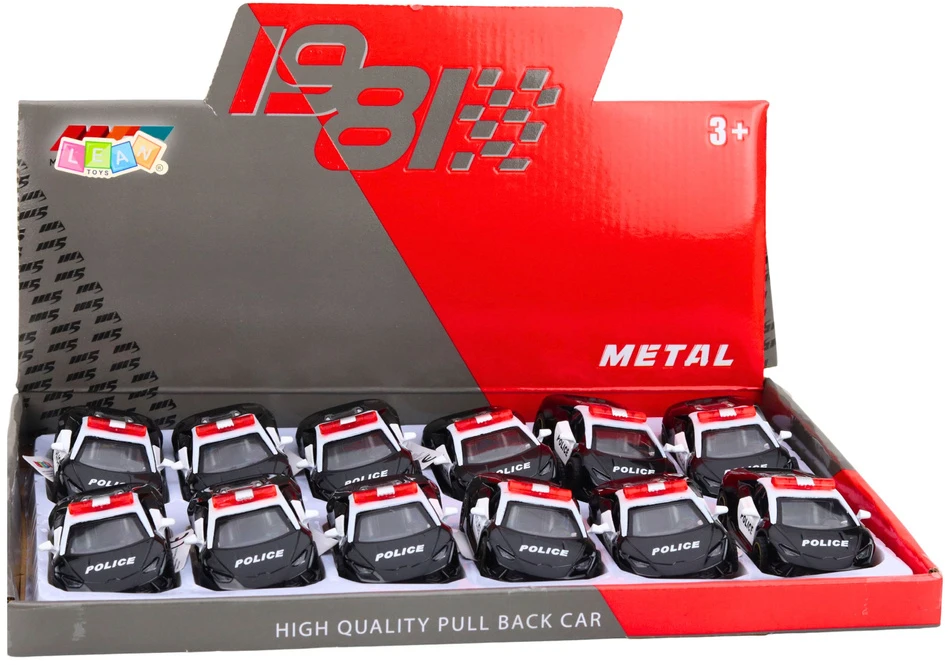Lean Toys Policijos automobilis 10,5 x 5 x 3,5 cm