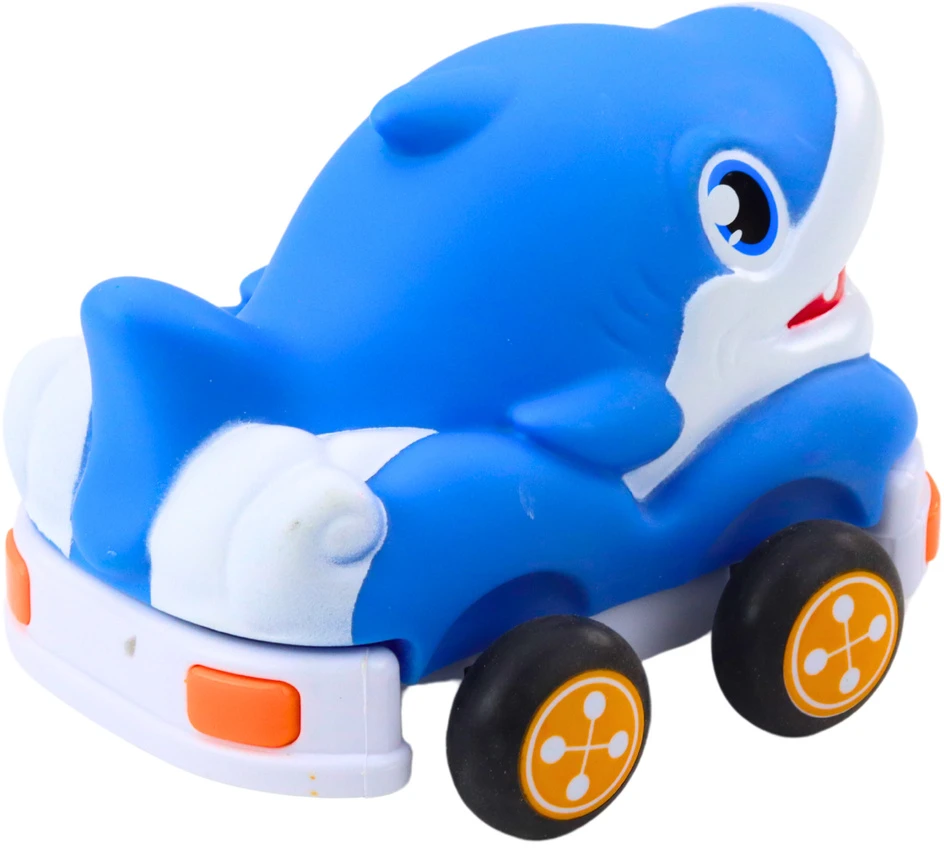 Lean Toys Mėlynas nuotoliniu būdu valdomas automobilis mažyliams - Ryklys