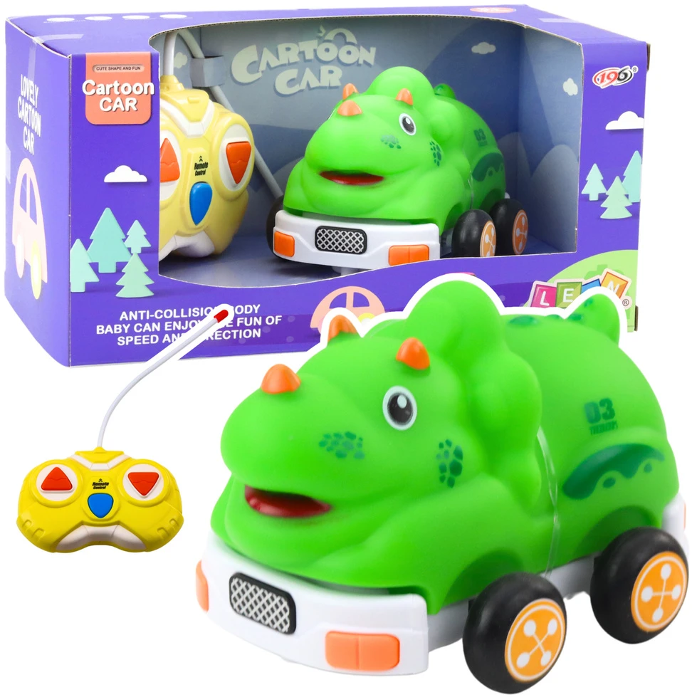 Lean Toys Nuotolinio Valdymo Dinozauras Automobilis Vaikams