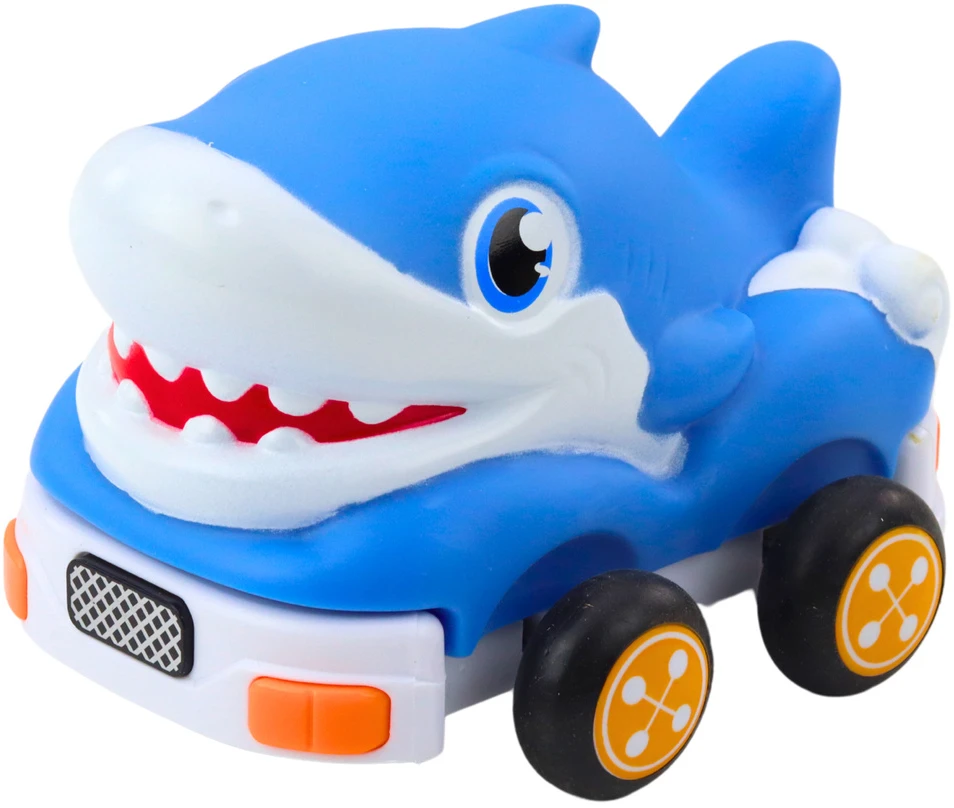 Lean Toys Mėlynas nuotoliniu būdu valdomas automobilis mažyliams - Ryklys