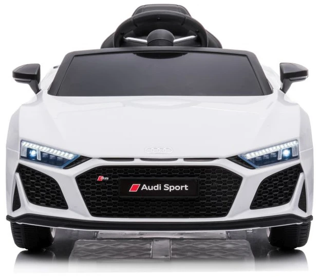 Lean Cars Vienvietis elektromobilis vaikams: Audi R8 Lift A300, baltos spalvos