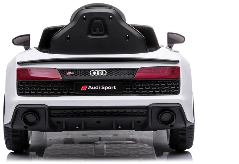 Lean Cars Vienvietis elektromobilis vaikams: Audi R8 Lift A300, baltos spalvos