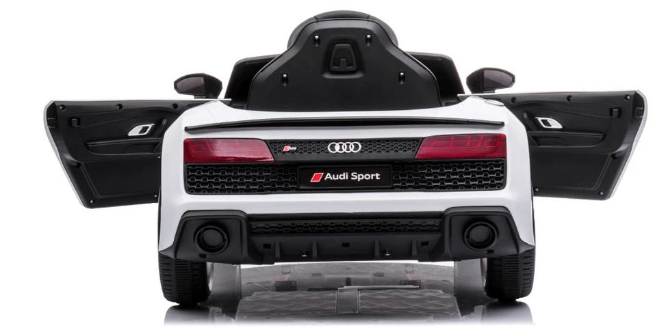 Lean Cars Vienvietis elektromobilis vaikams: Audi R8 Lift A300, baltos spalvos