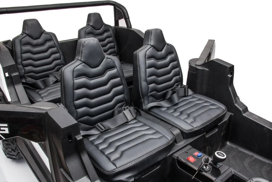 Lean Cars Elektromobilis Buggy A033 4x4 24V, baltas