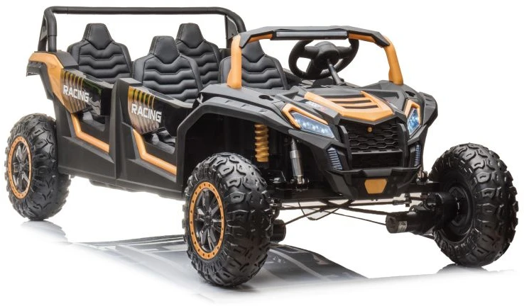 Lean Cars Keturvietis vaikiškas elektromobilis Buggy A033, auksinis