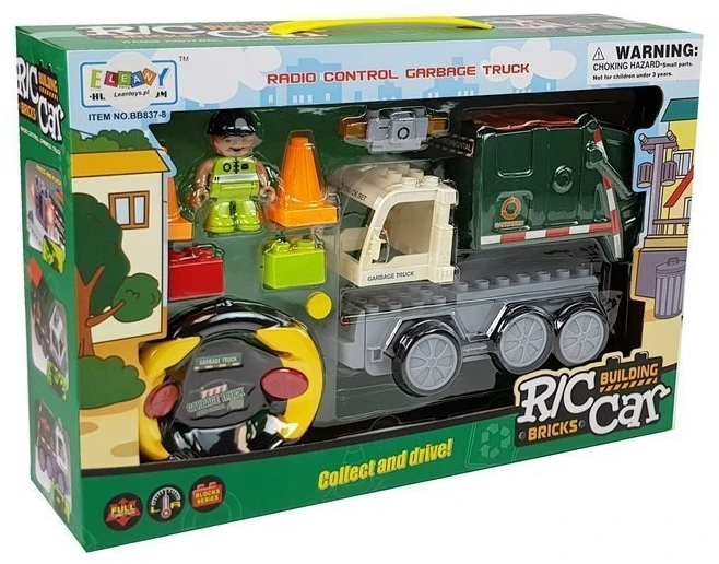 Lean toys Auto R/C šiukšliavežis