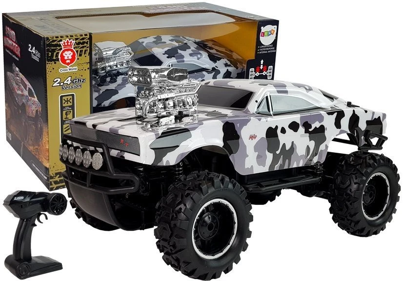 Lean Toys Visureigis 4x4 su nuotolinio valdymo pultu 1:10, kamufliažinis, 6 m.+