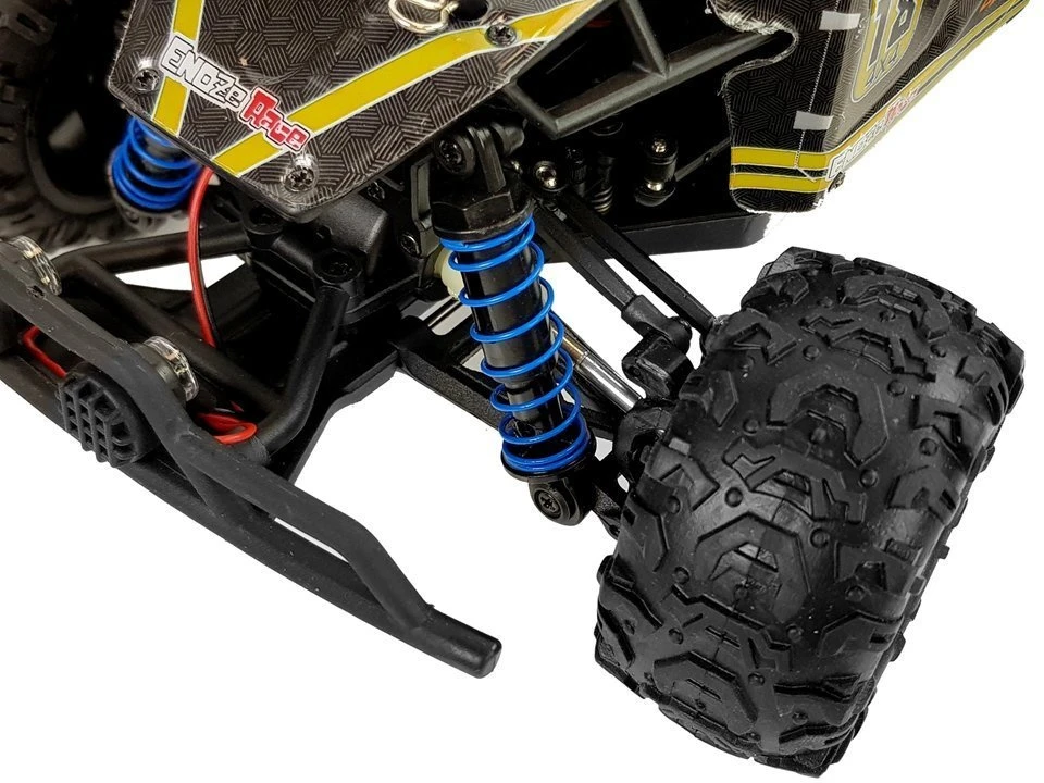 Lean Toys Bagis su nuotolinio valdymo pultu ENOZE 9303E, 1:18, 45 km/h, geltonas
