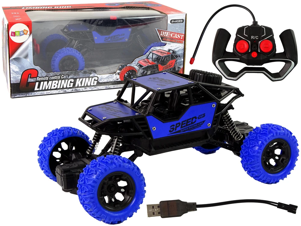 Nuotoliniu būdu valdomas automobilis Lean Toys 1:18, mėlynas