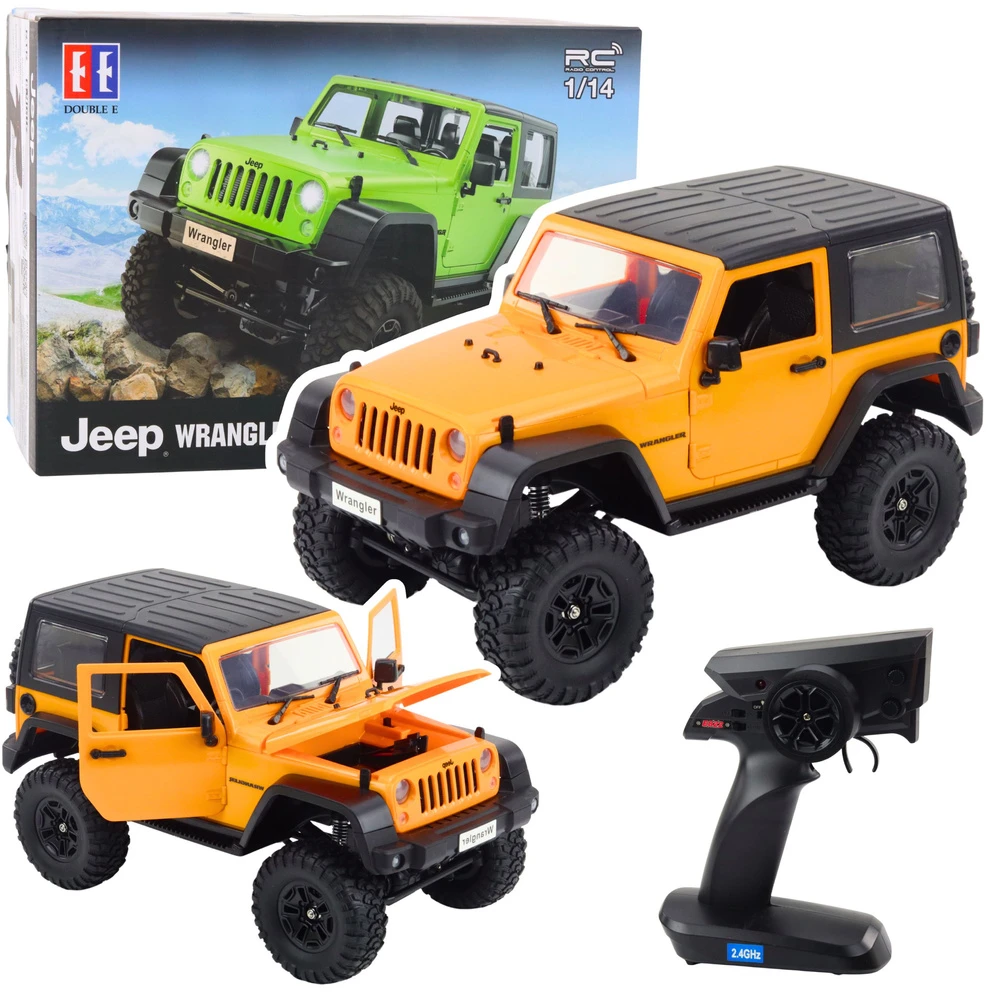 Double E Nuotoliniu būdu valdomas visureigis Jeep Wrangler Rock Crawler 1:14