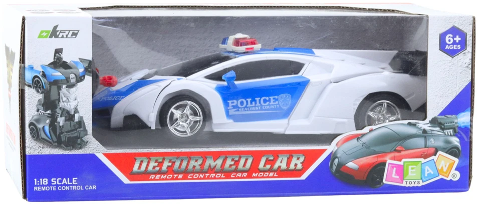 Lean Toys Nuotolinio valdymo policijos automobilis-robotas 1:18
