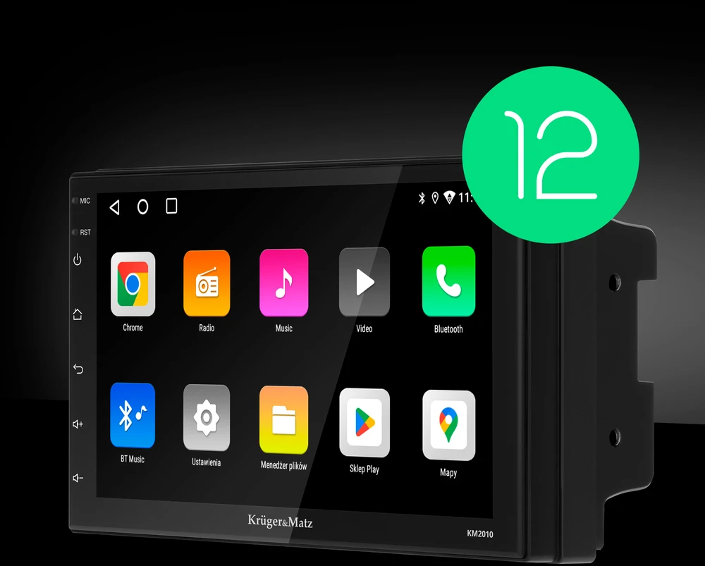 Automagnetola Kruger & Matz KrugerMatz KM2010 CarPlay/AndroidAuto automobilio radijas