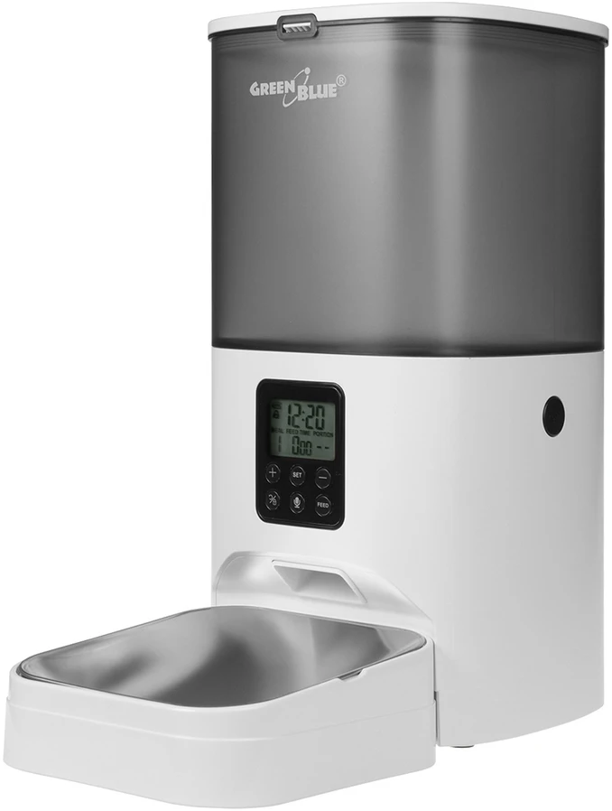 GreenBlue automatinis naminių gyvūnėlių ėdalo dozatorius / tiektuvas, 6L, USB 5V1A, GB393