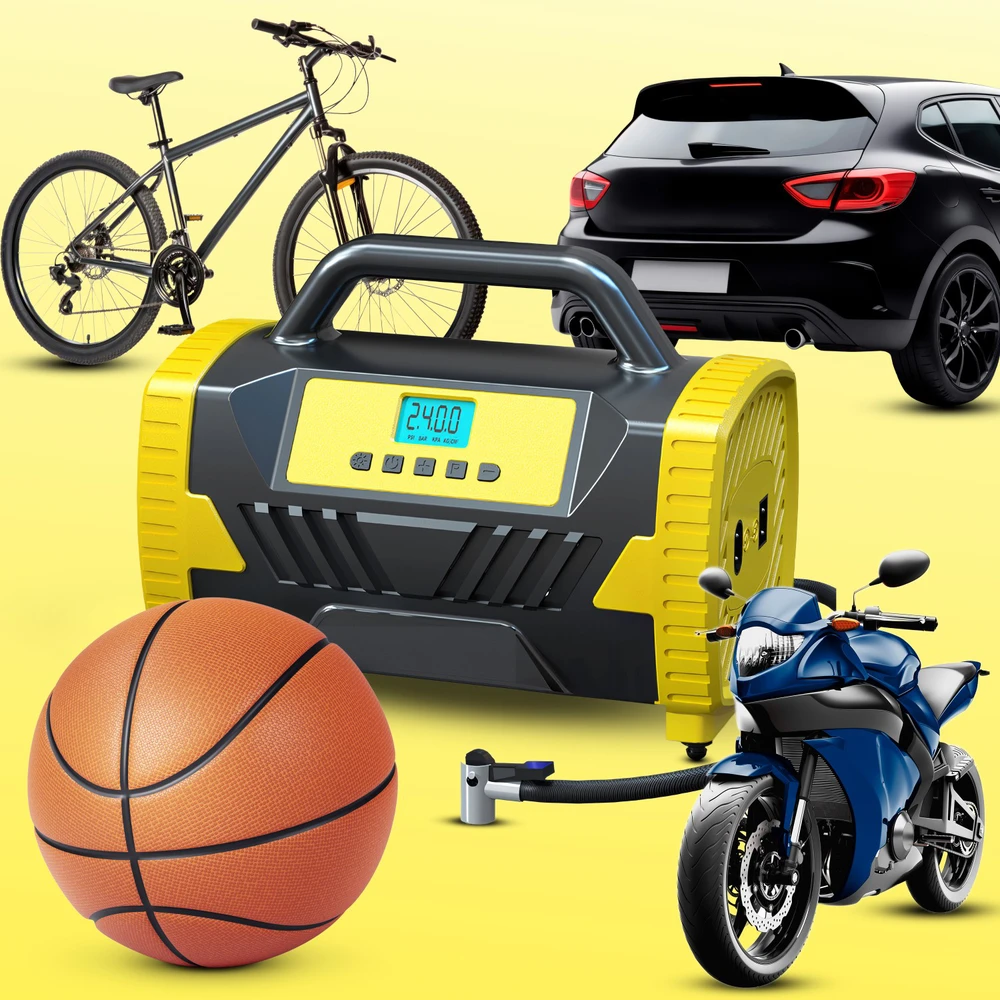 Automobilinis kompresorius 12 V 230 V nešiojamas siurblys be alyvos aukštos kokybės kompresorius - ER1098