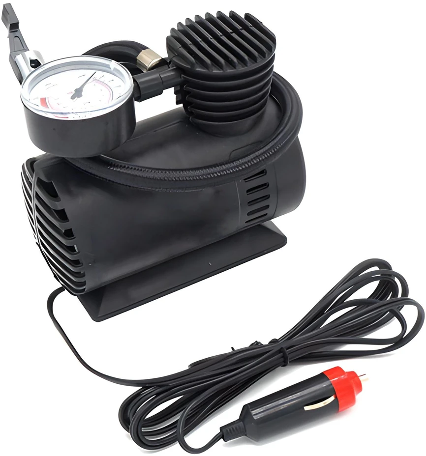 Automobilinis kompresorius, 300 psi, 12 V, E080, mažas, juodas