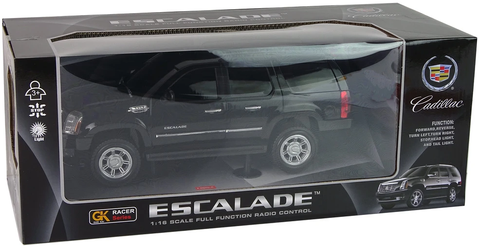 Lean Toys Nuotoliniu būdu valdomas automobilis Cadillac Escalade LeanToys, juodas