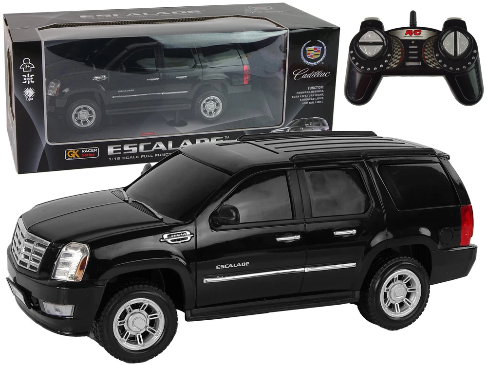 Lean Toys Nuotoliniu būdu valdomas automobilis Cadillac Escalade LeanToys, juodas
