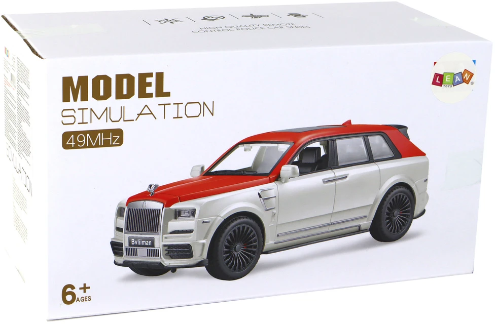 Nuotoliniu būdu valdomas automobilis Bvliiman Lean Toys, baltas/mėlynas, 26x10,5x10 cm