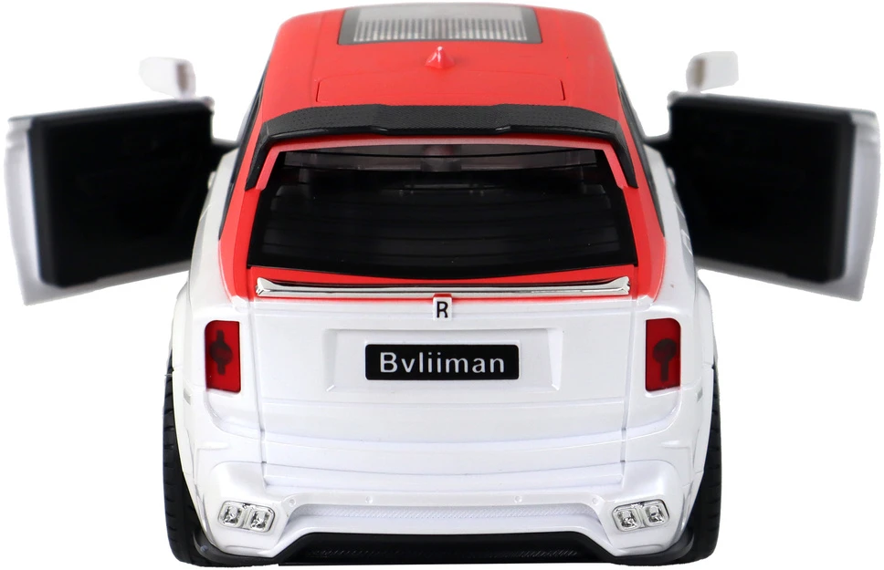 Nuotoliniu būdu valdomas automobilis Bvliiman Lean Toys, baltas/raudonas, 26x10,5x10 cm