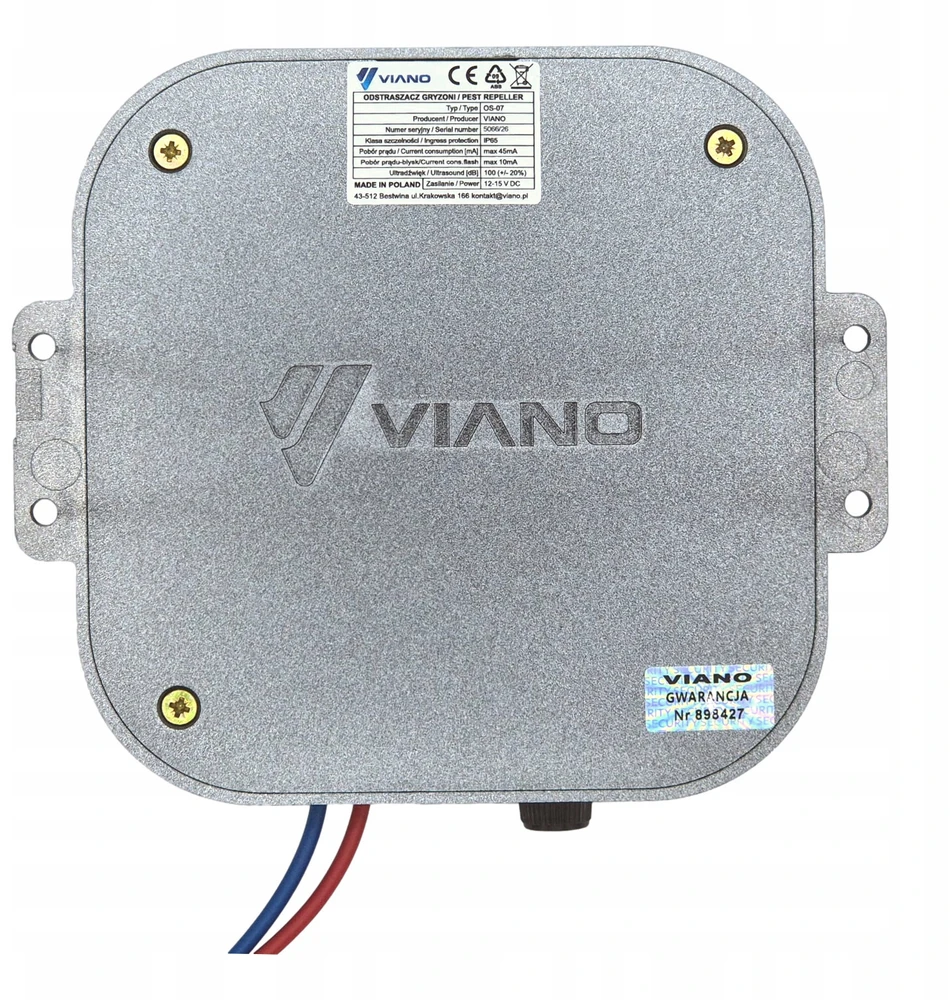 Samochodowy, Automobilių repelentas nuo kiaunių, graužikų, žiurkių, pelių, „Viano Power Led“