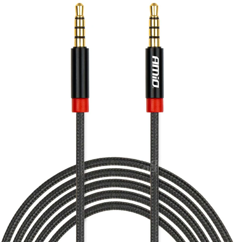 AUX kabelis Mini Jack–Jack 3,5 mm 200 cm AMIO-03270