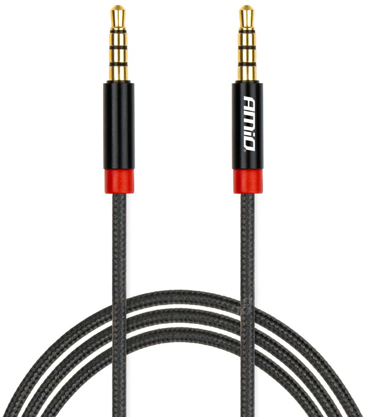 AUX kabelis Mini Jack–Jack 3,5 mm 100cm AMIO-03269
