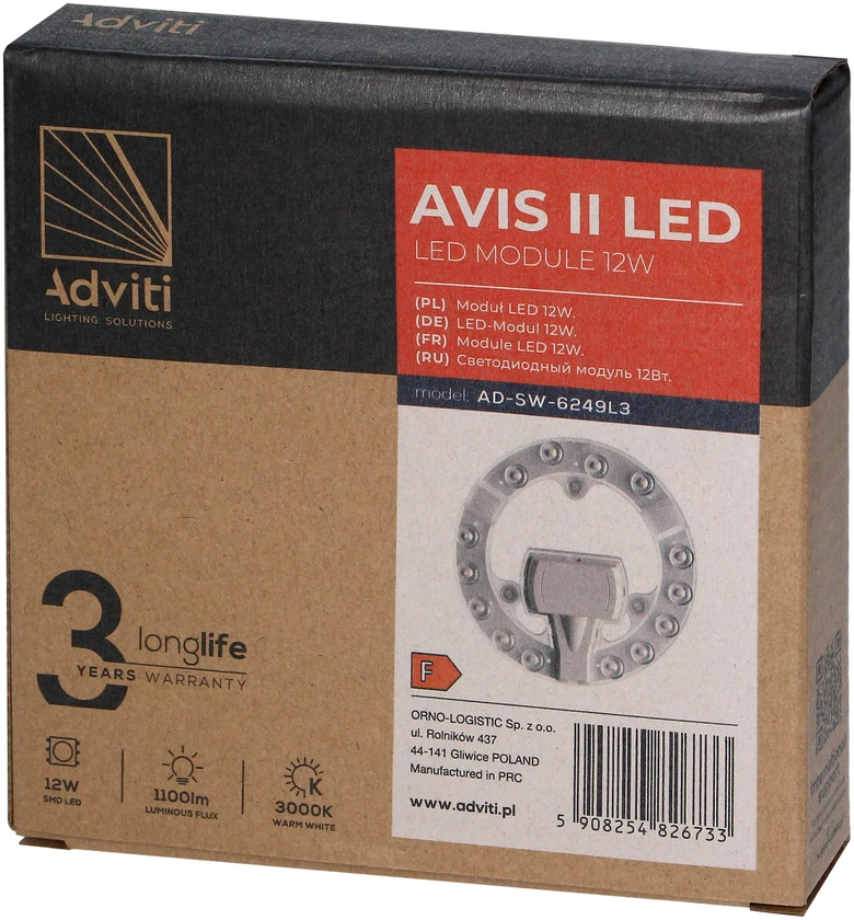 Orno AVIS II LED šviesos diodų panelė 12 W, 1100 lm, 3000 K, ? 137