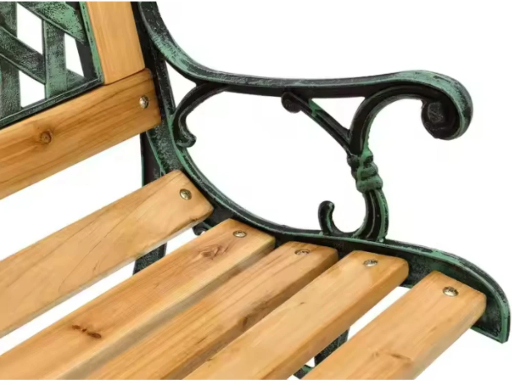 Sodas suoliukas Lean iš tuopos medienos ir metalo, 125 cm