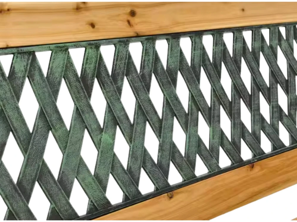 Sodas suoliukas Lean iš tuopos medienos ir metalo, 125 cm