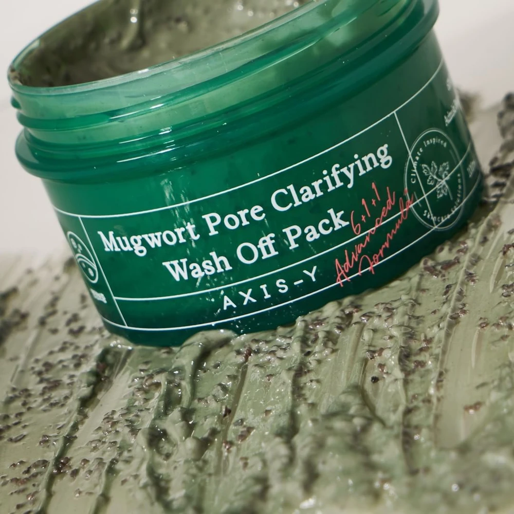 AXIS-Y Mugwort Pore Clarifying Wash Off Pack Poras valanti molio kaukė, 100 ml