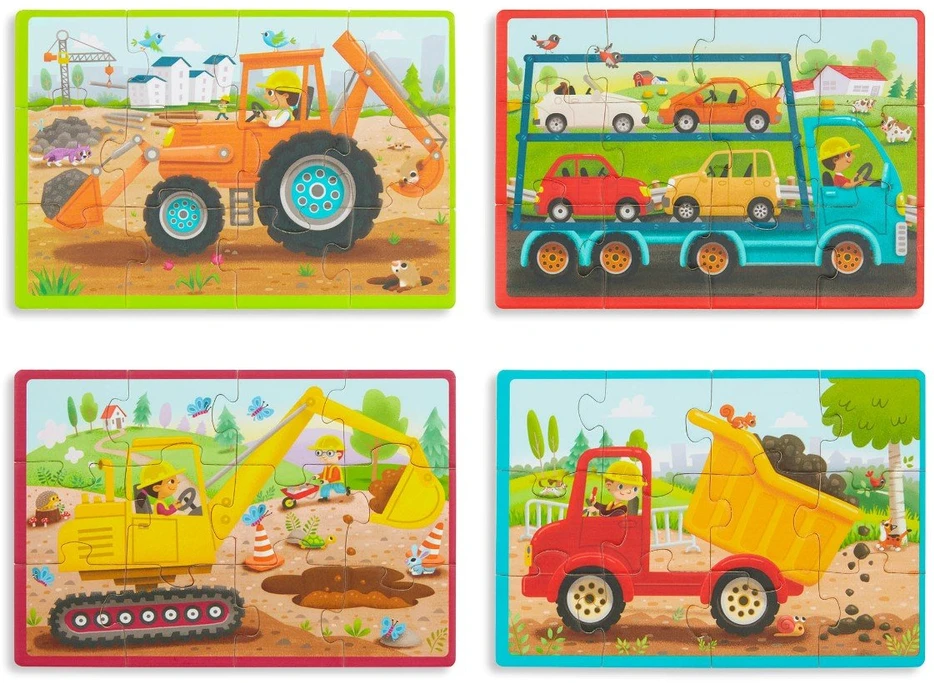 B Toys B Žaislai - B Dėlionės Statybinės Transporto Priemonės (702205)