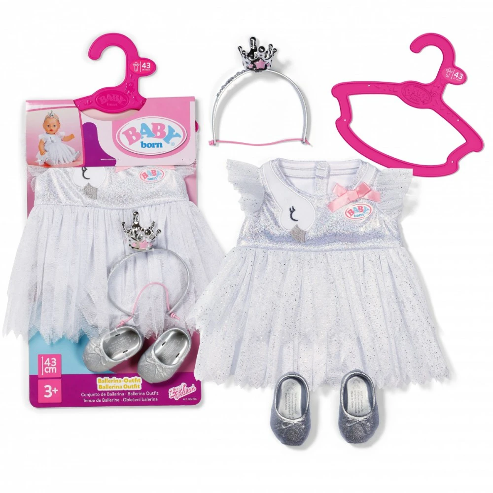 MGA „Baby born“ balerinos kostiumėlis 43 cm lėlei