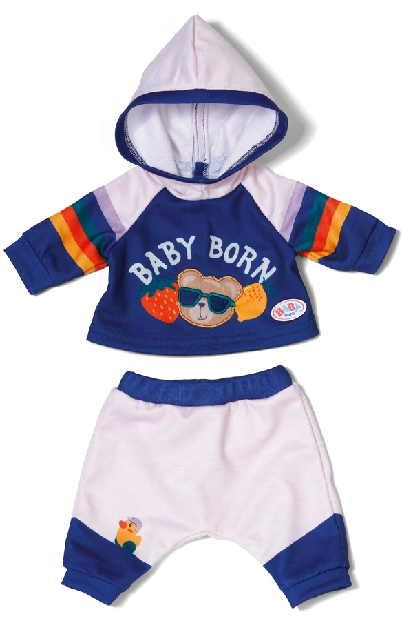 Zapf BABY born - sportinis kostiumas tamsiai mėlynas 43 cm (838204)