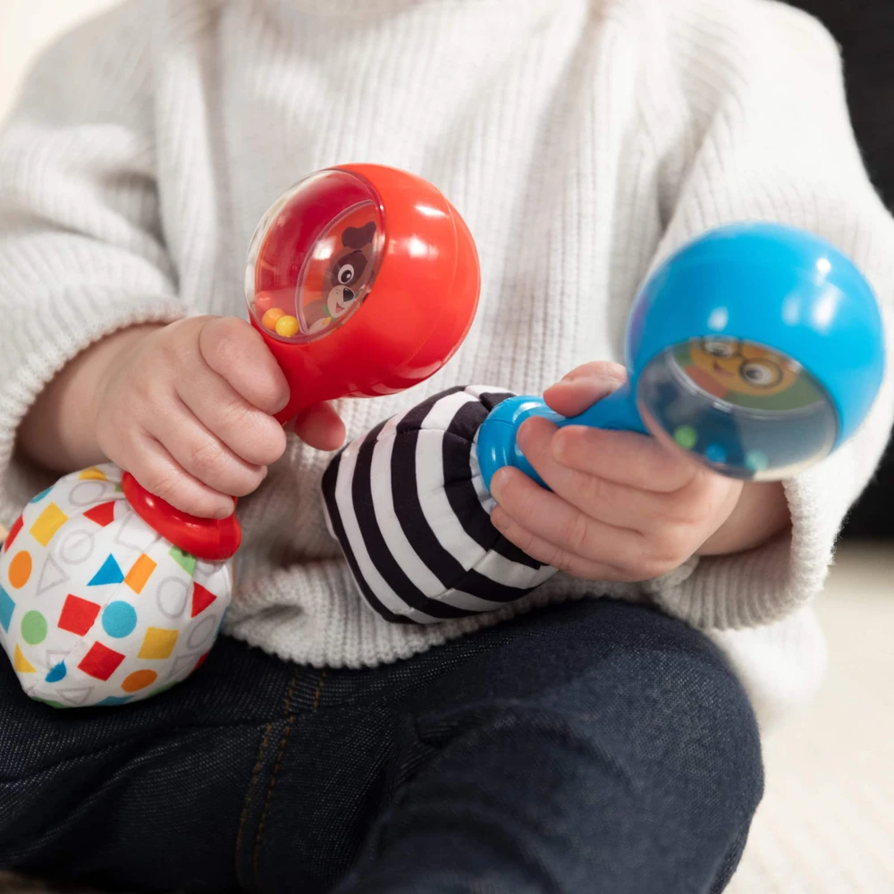 Baby Einstein Mažylis Einšteinas – „Shake Groove™“ žaisliniai marakasai (BE-17466)