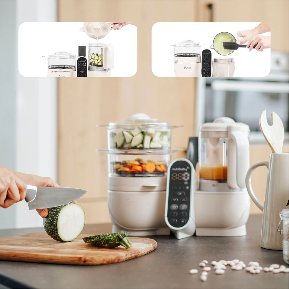 Daugiafunkcis virtuvės kombainas Babymoov Nutribaby(+) 6-in-1 (smėlio spalvos)
