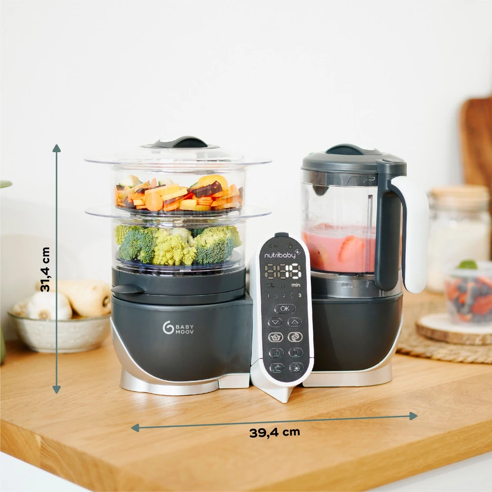 Daugiafunkcis virtuvės kombainas Babymoov Nutribaby(+) 6-in-1 (pilkas)