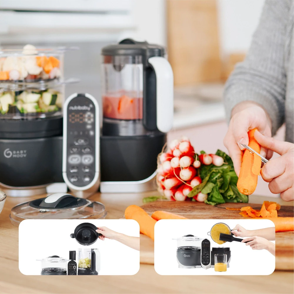 Daugiafunkcis virtuvės kombainas Babymoov Nutribaby(+) 6-in-1 (pilkas)