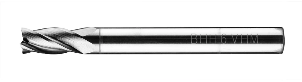 Grąžtas Baildon DIN 6527 L FWP4L 4 mm karbido galinis frezas, VHM TiAlN, Z4, 57-8 mm